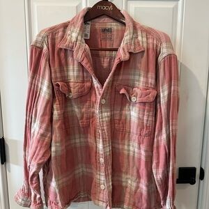 Men's Pink Plaid American Eagle Flannel